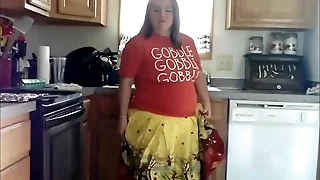 Sexy BBW Corona Step-Mom Bakes Cookies